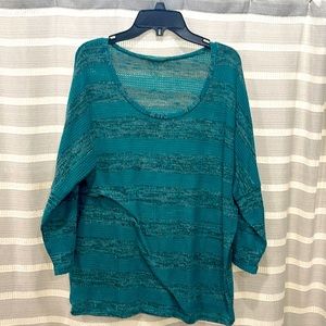 Super cute greens/blue striped sweater